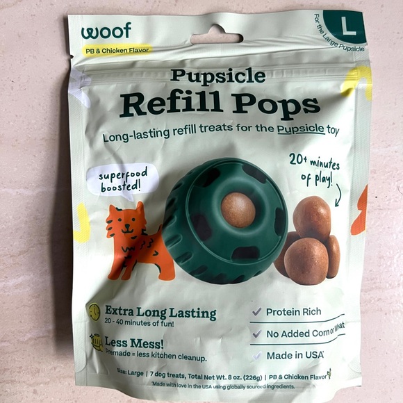 WOOF Pupsicle Treat Dispensing Dog Toy & Treat - Picture 2 of 7